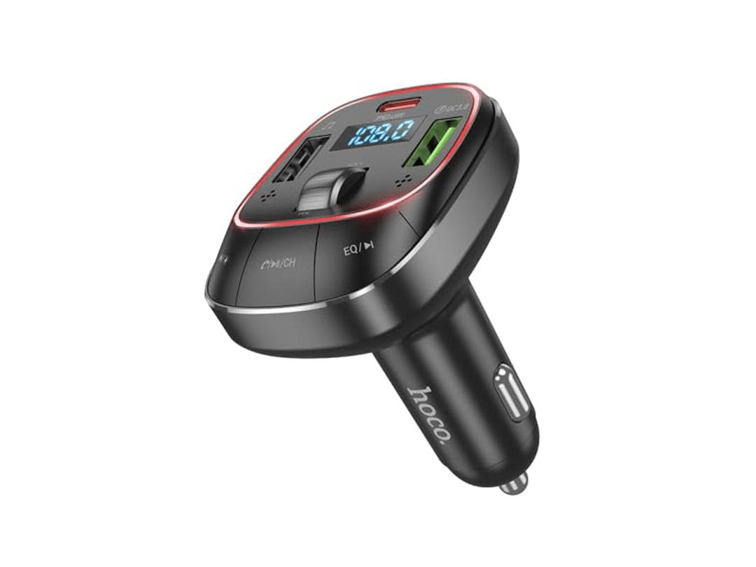 HOCO E76 Pole PD30W + QC3.0 Car Bluetooth FM Transmitter in Qatar HOCO E76 Pole PD30W + QC3.0 Car Bluetooth FM Transmitter in Qatar
